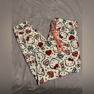 Sanrio Hello Kitty Pajama Pants - White and Pink